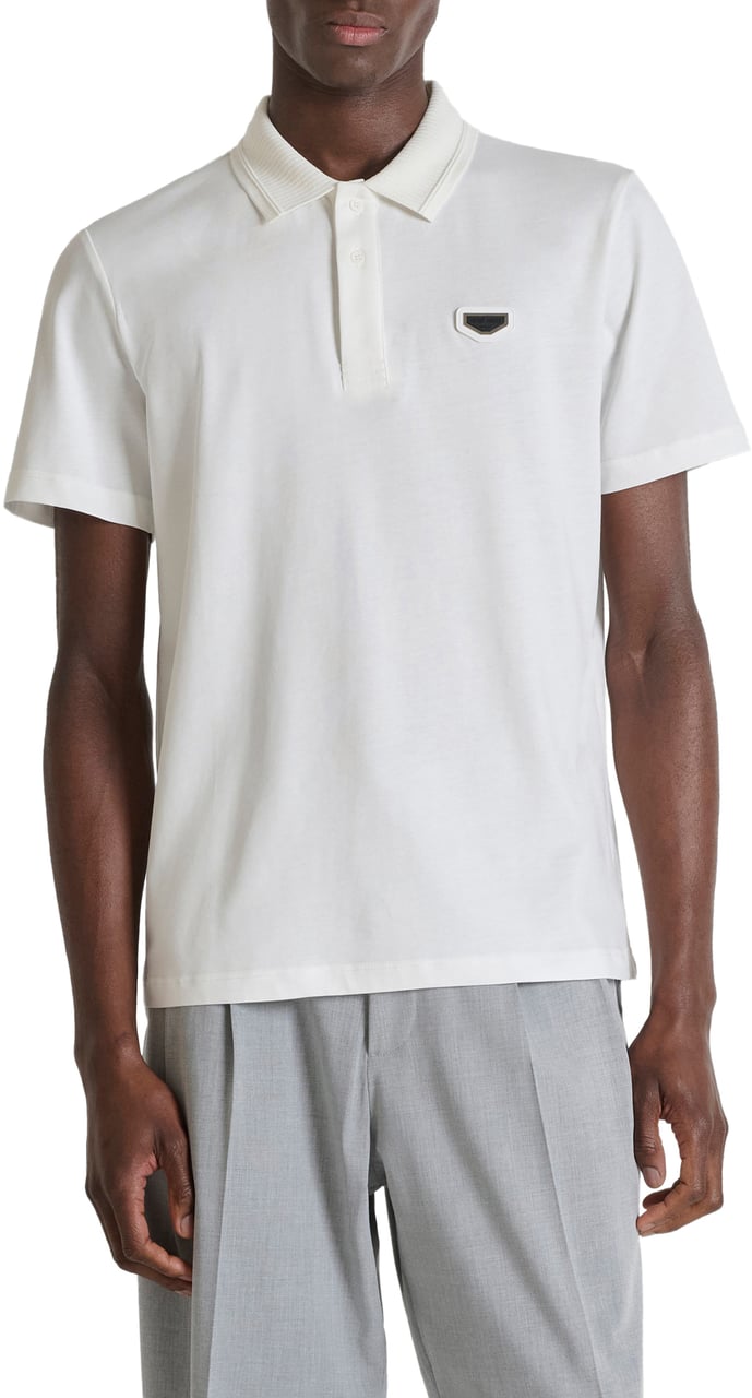 Antony Morato POLO REGULAR FIT  IN SOFT JERSEY COTTON WITH RUBBER PLATE ON HEART Beige