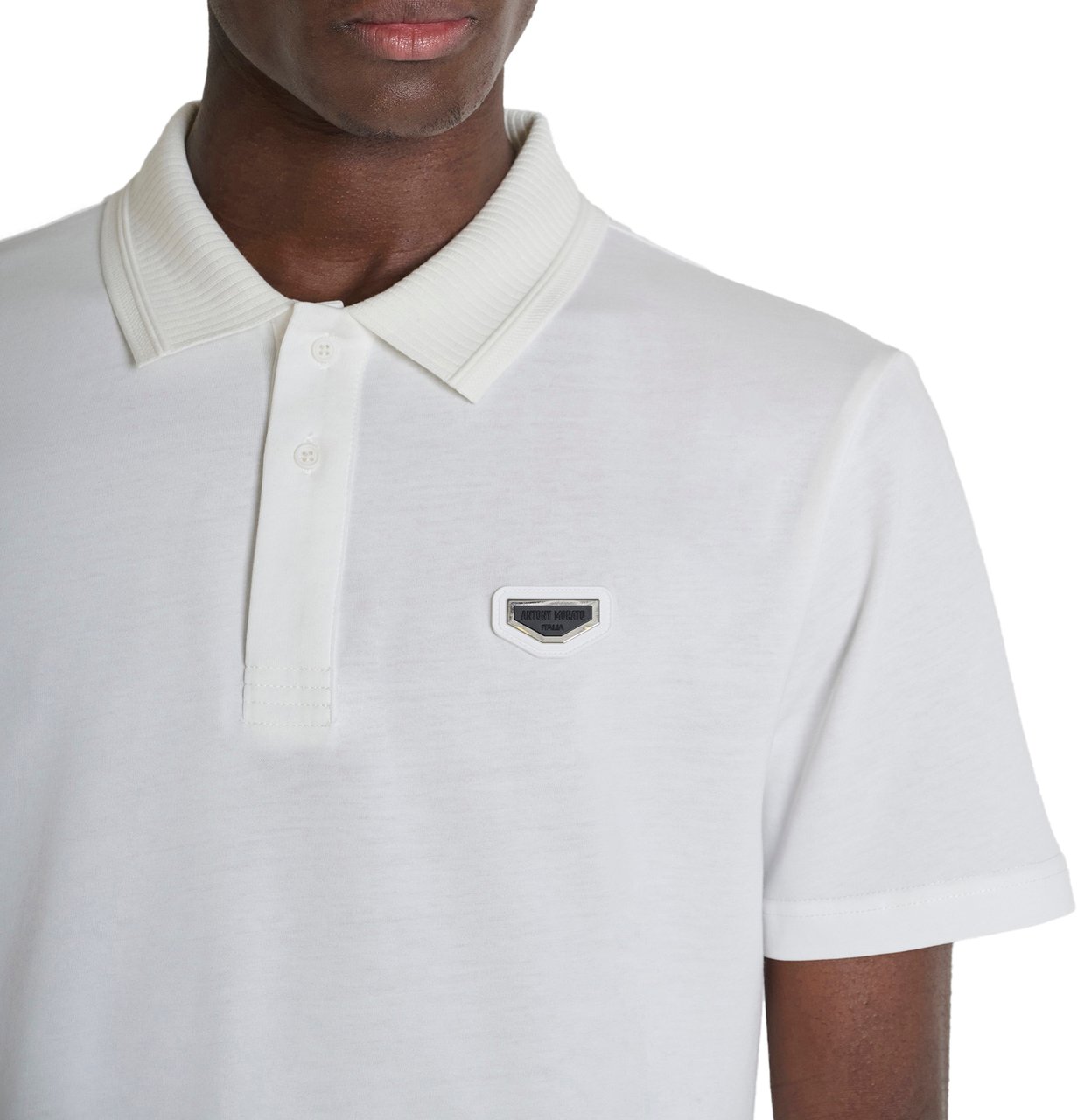 Antony Morato POLO REGULAR FIT  IN SOFT JERSEY COTTON WITH RUBBER PLATE ON HEART Beige