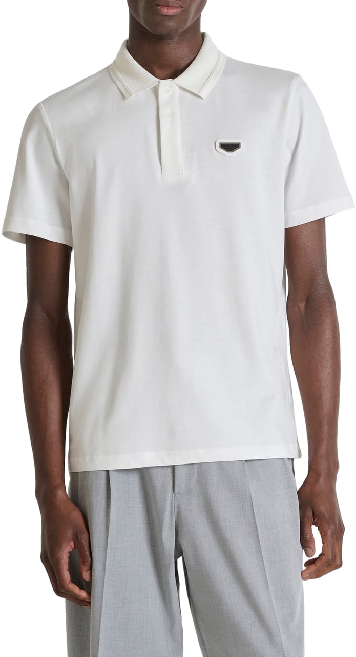 Antony Morato POLO REGULAR FIT  IN SOFT JERSEY COTTON WITH RUBBER PLATE ON HEART Beige