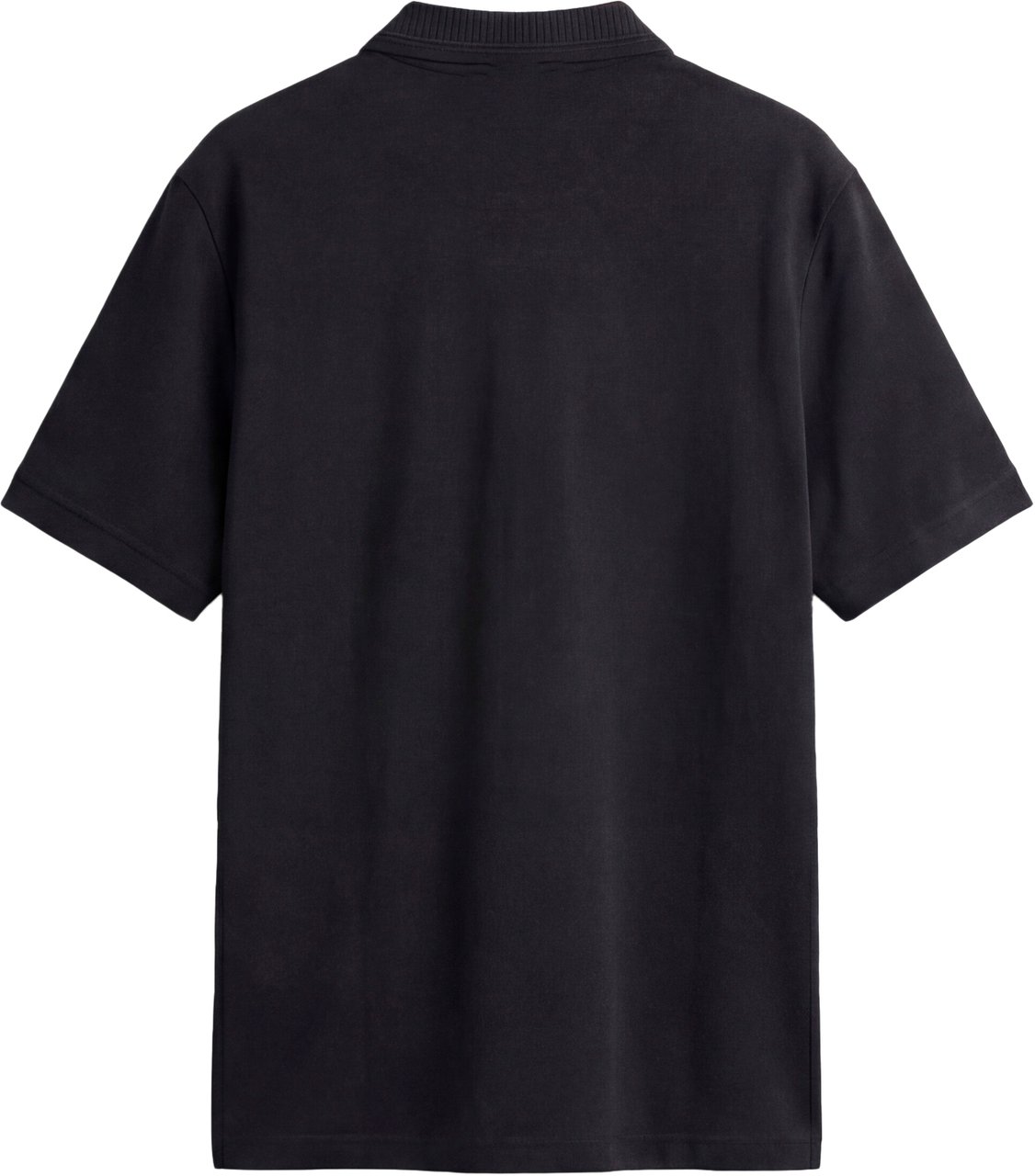 Antony Morato POLO REGULAR FIT  IN SOFT JERSEY COTTON WITH RUBBER PLATE ON HEART Zwart