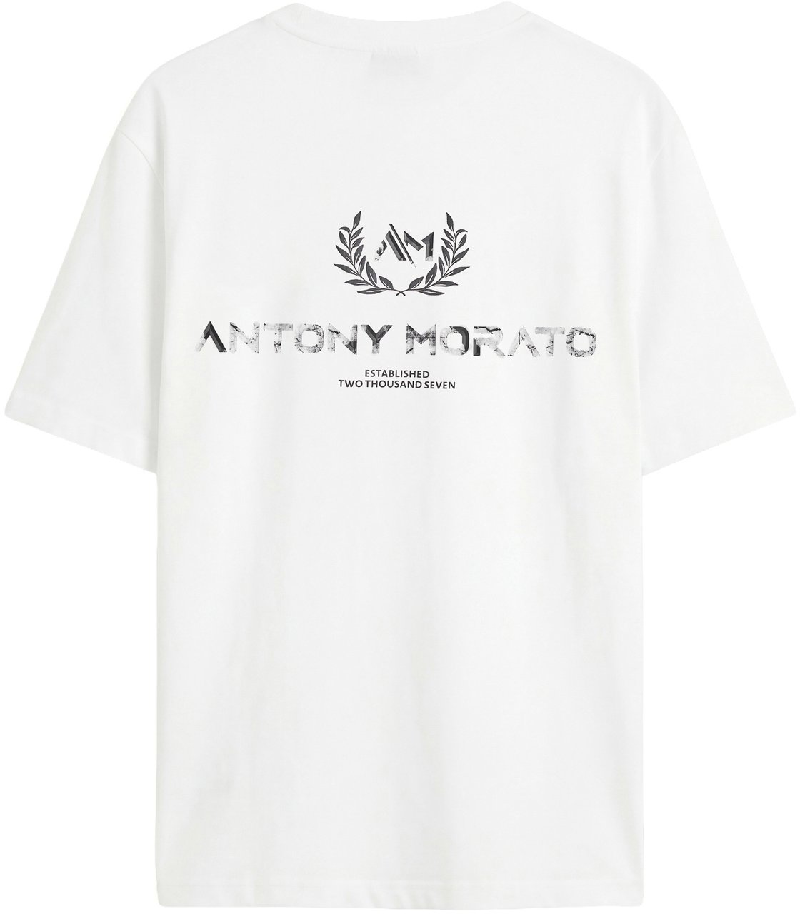 Antony Morato T-SHIRT RELAXED FIT IN JERSEY COTTON FABRIC WITH MARBLE PRISMA EFFECT  PRINT Beige