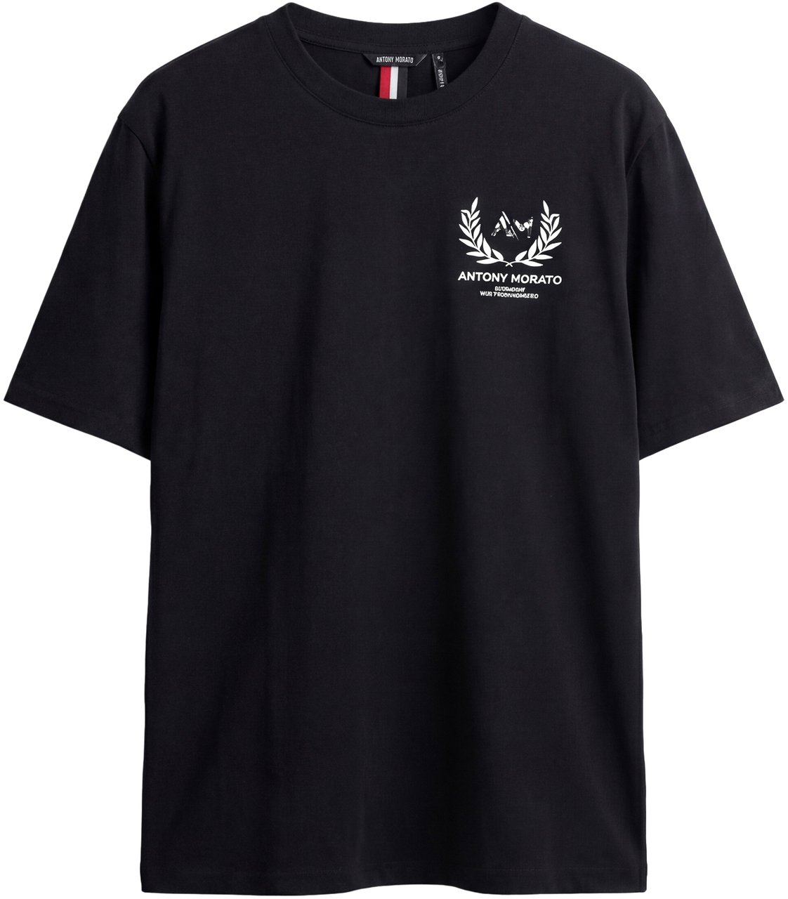 Antony Morato T-SHIRT RELAXED FIT IN JERSEY COTTON FABRIC WITH MARBLE PRISMA EFFECT  PRINT Zwart