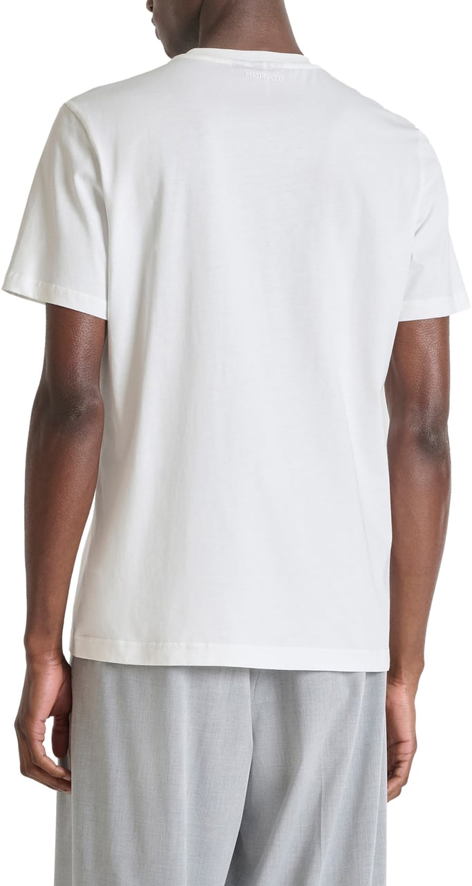 Antony Morato T-SHIRT REGULAR FIT IN LIGHT  JERSEY COTTON FABRIC WITH FLOCK AND PHOTOGRAPHIC  PRINT Beige