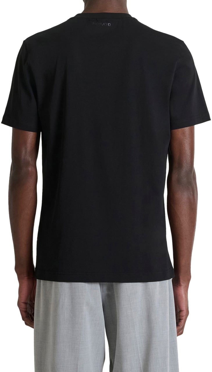 Antony Morato T-SHIRT REGULAR FIT IN LIGHT  JERSEY COTTON FABRIC WITH FLOCK AND PHOTOGRAPHIC  PRINT Zwart