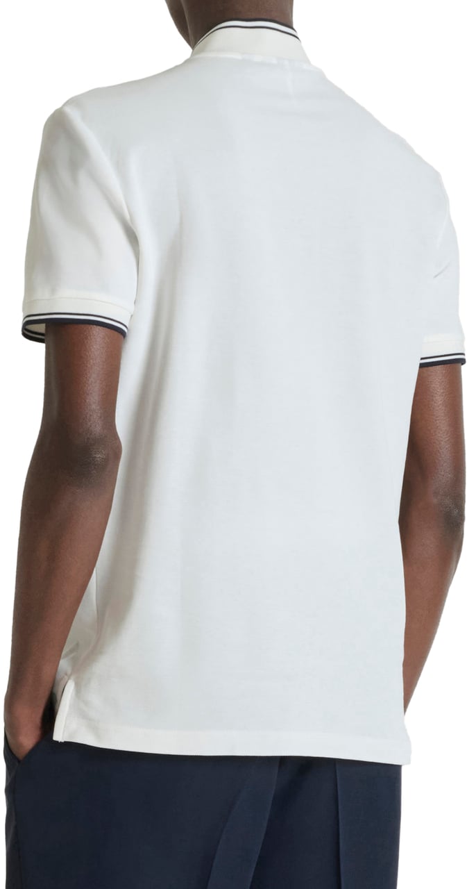 Antony Morato POLO REGULAR FIT IN PIQUET WITH KOREAN COLLAR WITH TIGER PATCH  AND MATT PLASTIC LOGO  PRINT Beige