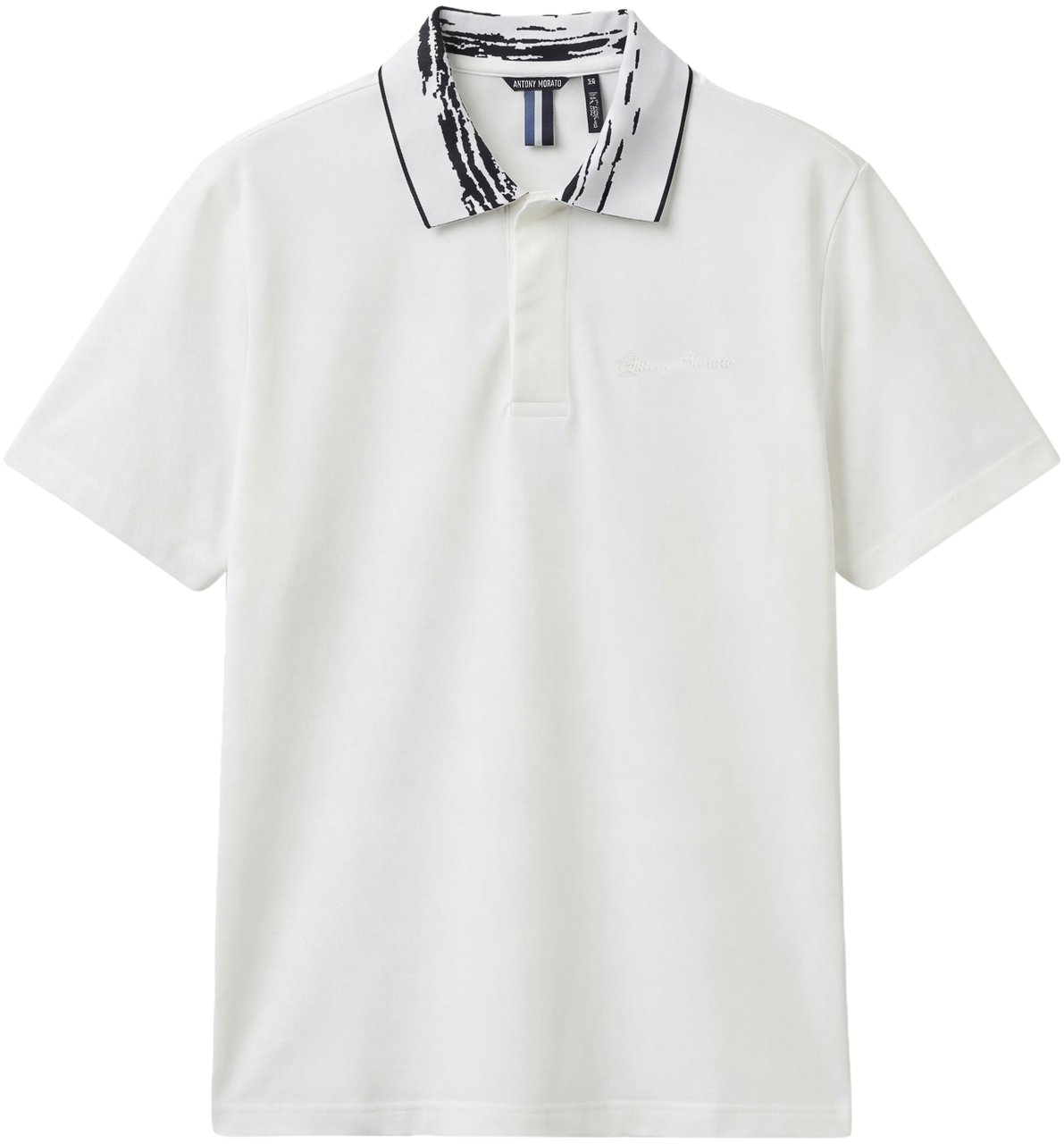 Antony Morato POLO RELAXED FIT IN SOFT JERSEY COTTON FABRIC WITH JAQUARD COLLAR RIB  AND FOAM LOGO PRINT Beige