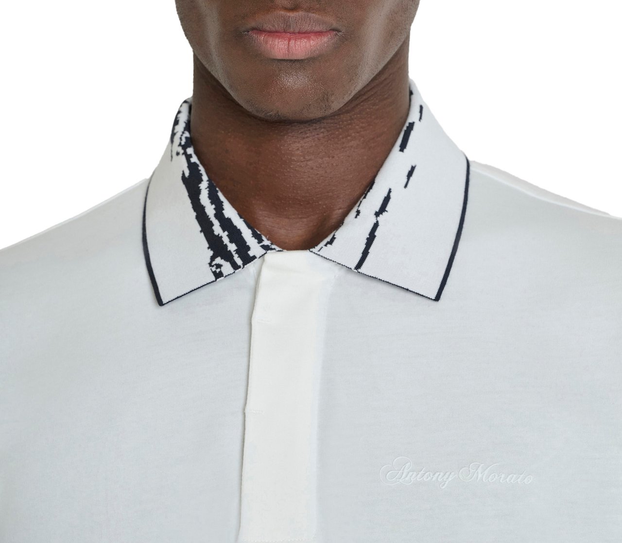 Antony Morato POLO RELAXED FIT IN SOFT JERSEY COTTON FABRIC WITH JAQUARD COLLAR RIB  AND FOAM LOGO PRINT Beige