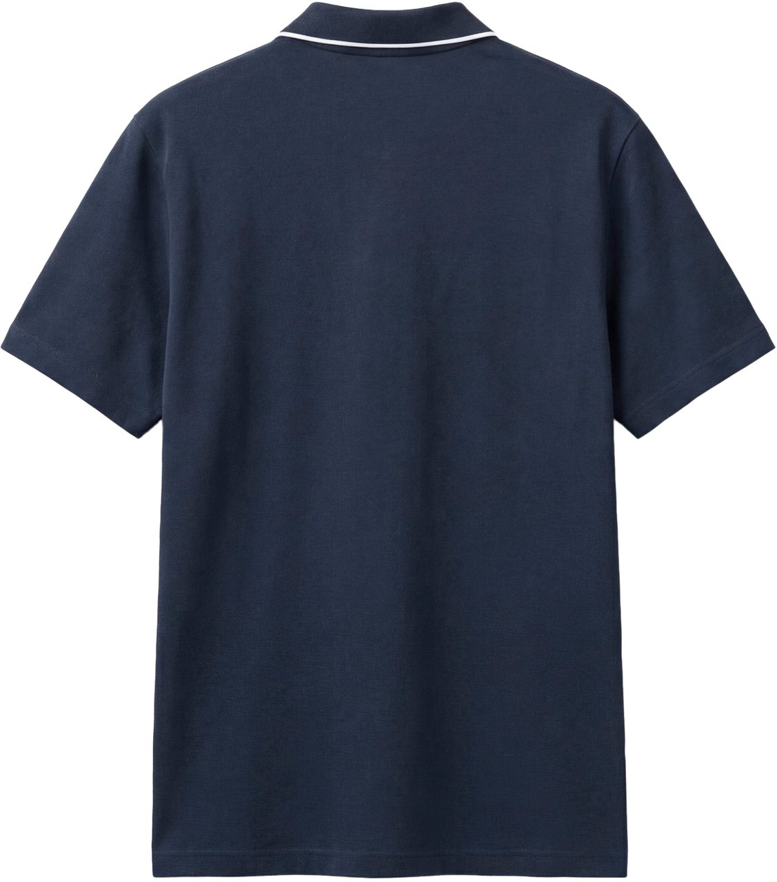 Antony Morato POLO RELAXED FIT IN SOFT JERSEY COTTON FABRIC WITH JAQUARD COLLAR RIB  AND FOAM LOGO PRINT Blauw
