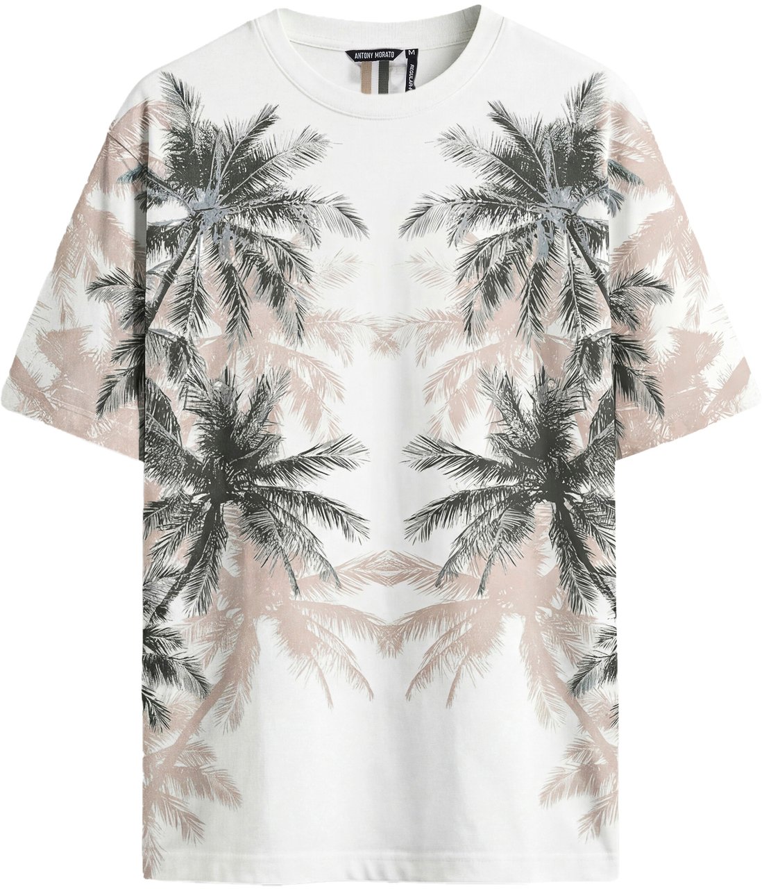 Antony Morato T-SHIRT REGULAR RAGLAN FIT IN LIGHT JERSEY COTTON FABRIC  WITH WATER PRINT  ON FRONT AND BACK Beige