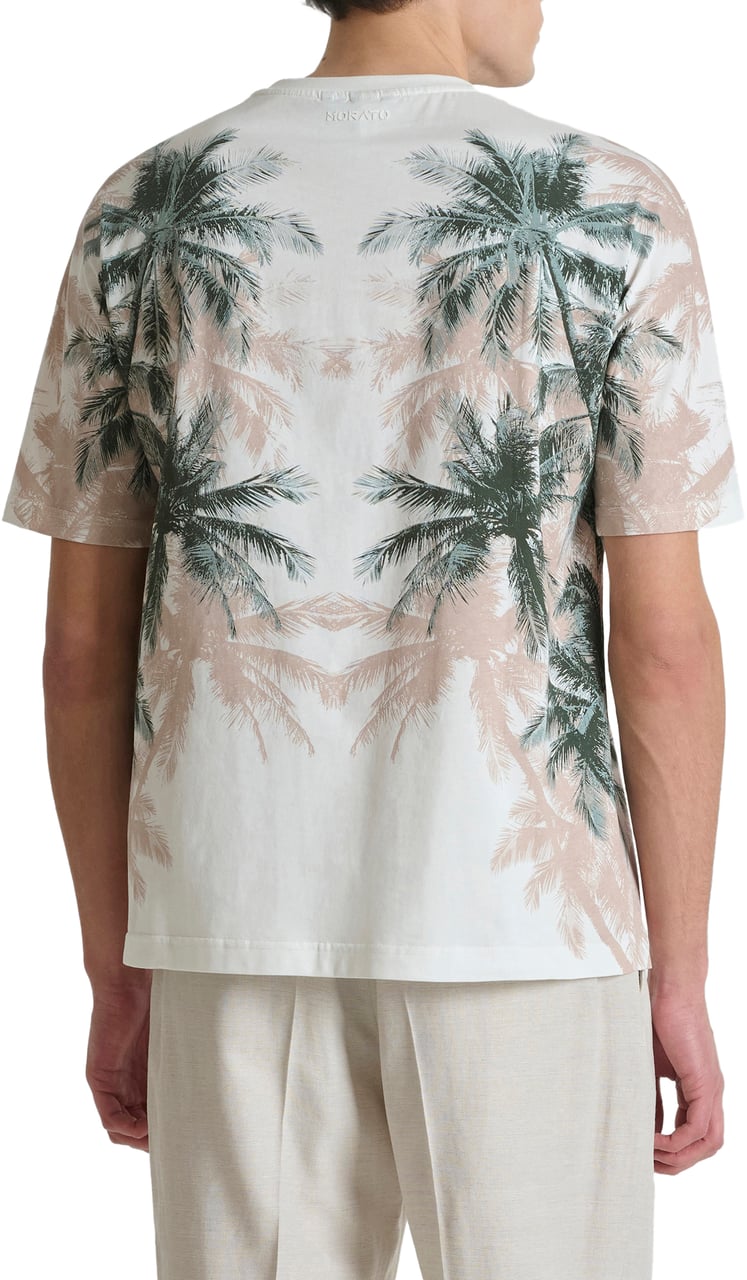 Antony Morato T-SHIRT REGULAR RAGLAN FIT IN LIGHT JERSEY COTTON FABRIC  WITH WATER PRINT  ON FRONT AND BACK Beige