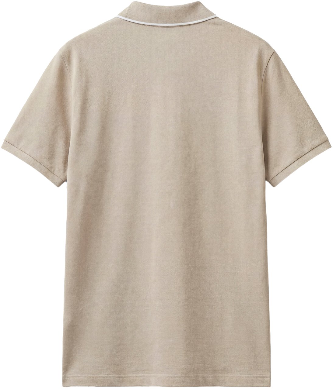 Antony Morato POLO REGULAR FIT WITH STRIPED RIB ON COLLAR AND CUFFS IN SOFT JERSEY COTTON FABRIC WITH LOGO FOAM Beige