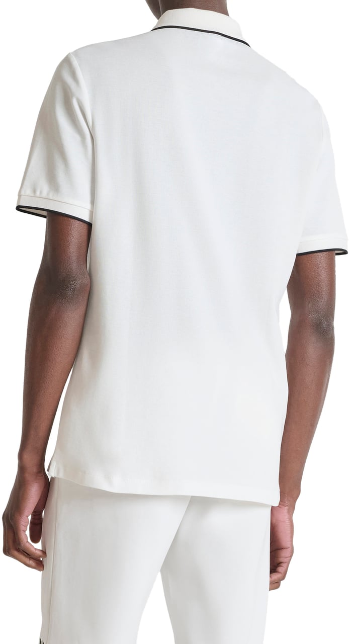 Antony Morato POLO REGULAR FIT IN COTTON PIQUET WITH ZIP AND 2 COLOR LAYERS PRINT Beige