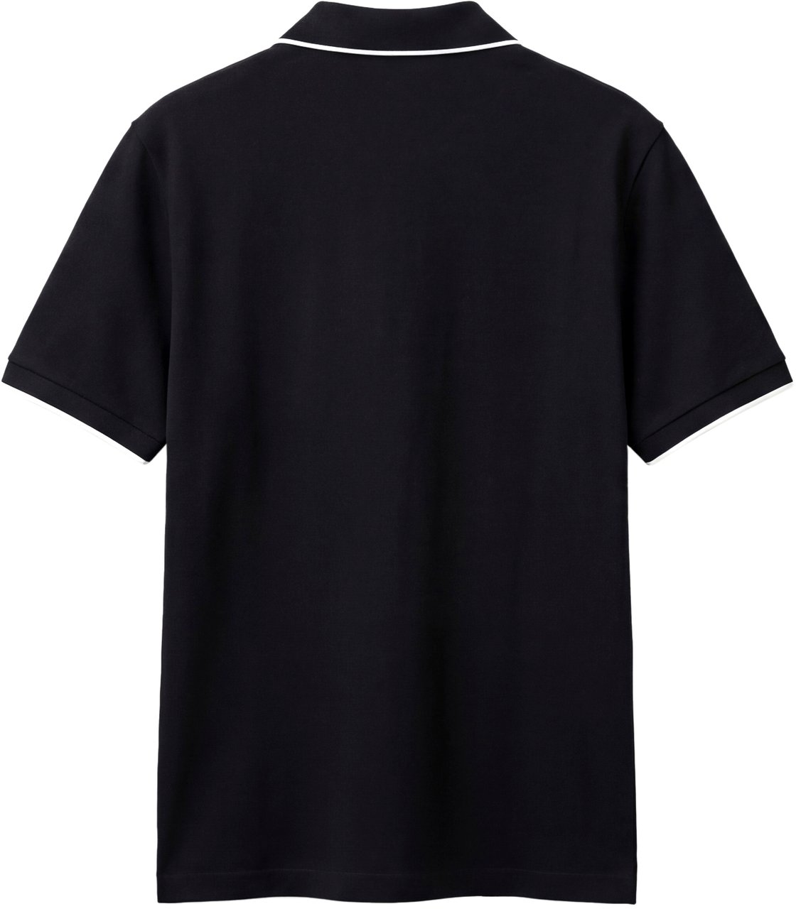 Antony Morato POLO REGULAR FIT  IN COTTON PIQUET WITH ZIP AND 2 COLOR LAYERS PRINT Zwart