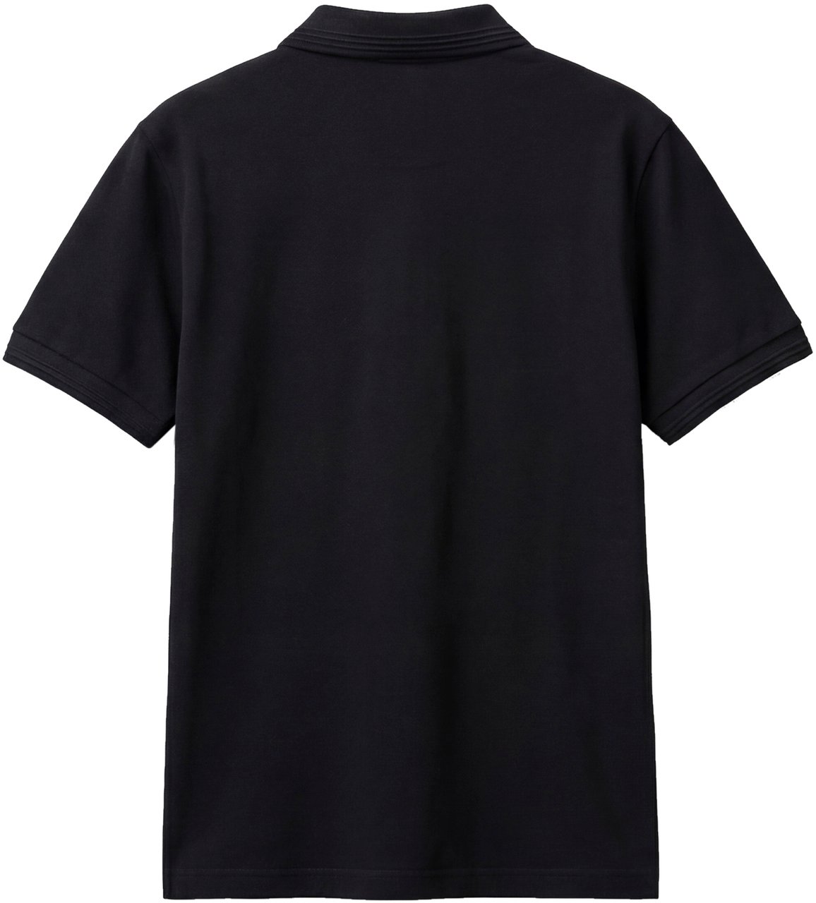 Antony Morato POLO REGULAR FIT IN JERSEY COTTON FABRIC WITH JAQUARD RIB COLLAR AND AM RUBBER CUNEO 3D  LOGO PRINT Zwart