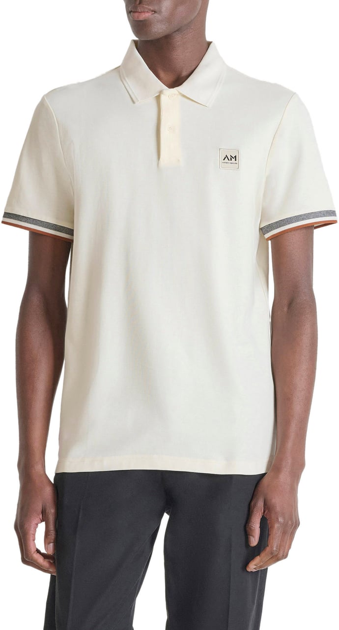 Antony Morato POLO REGULAR FIT IN MERCERIZED PIQUET COTTON FABRIC JAQUARD RIB ON COLLAR AND CUFFS AND LOGO PATCH Divers