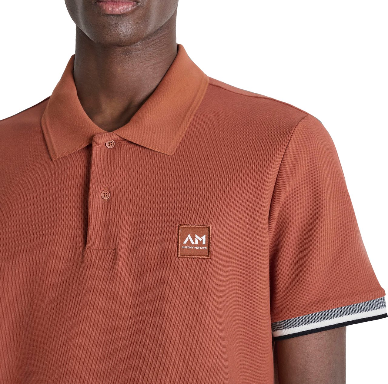 Antony Morato POLO REGULAR FIT IN MERCERIZED PIQUET COTTON FABRIC JAQUARD RIB ON COLLAR AND CUFFS AND LOGO PATCH Divers