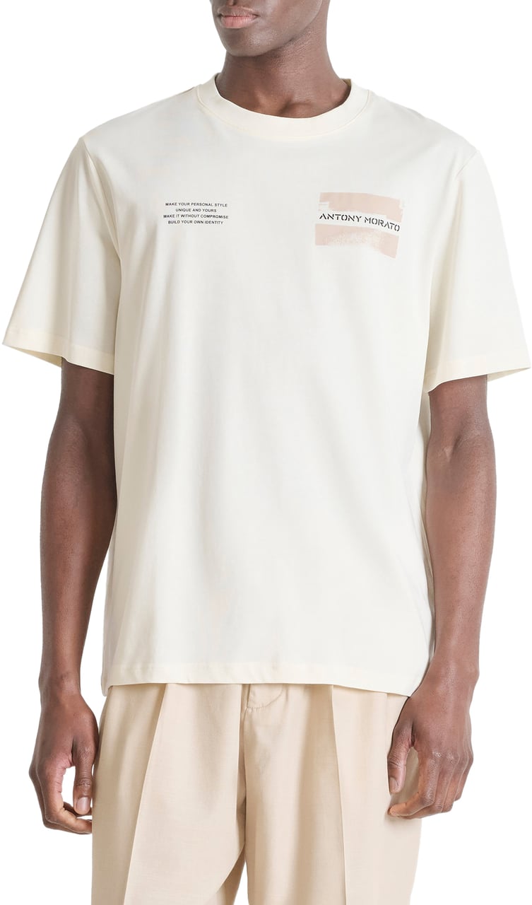 Antony Morato T-SHIRT RELAXED FIT IN JERSEY COTTON FABRIC WITH PRINT ON FRONT AND BACK Divers