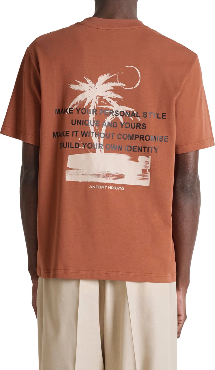 Antony Morato T-SHIRT RELAXED FIT IN JERSEY COTTON FABRIC WITH PRINT ON FRONT AND BACK Divers