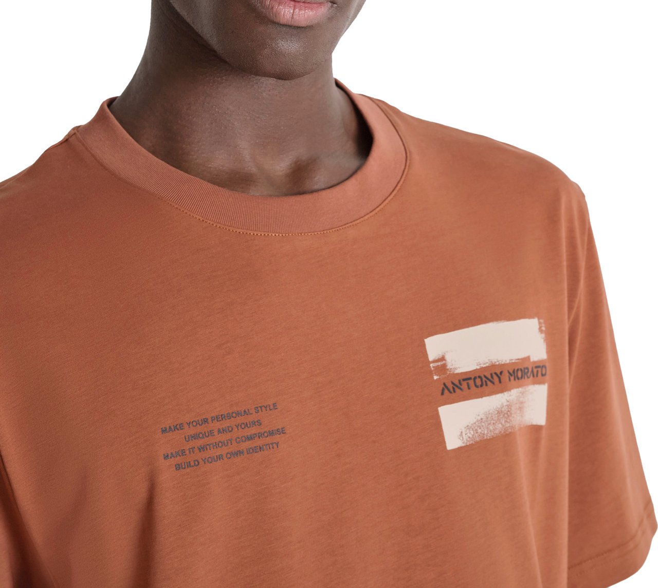 Antony Morato T-SHIRT RELAXED FIT IN JERSEY COTTON FABRIC WITH PRINT ON FRONT AND BACK Divers