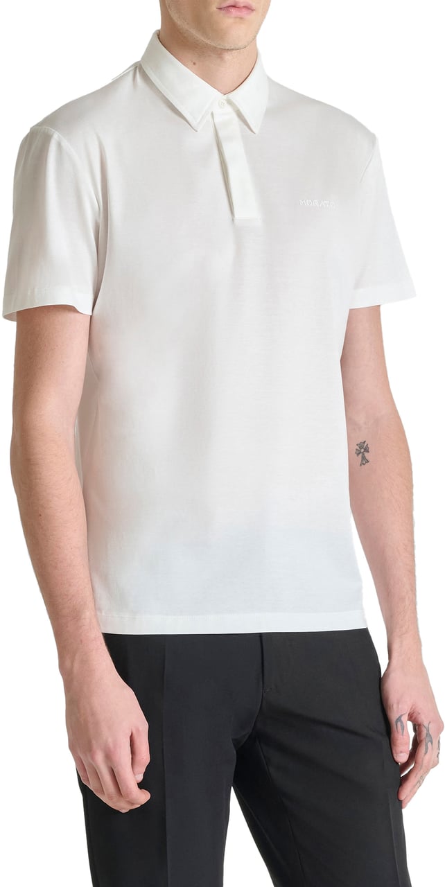 Antony Morato POLO SLIM FIT IN SOFT COTTON WITH FOAM LOGO Beige