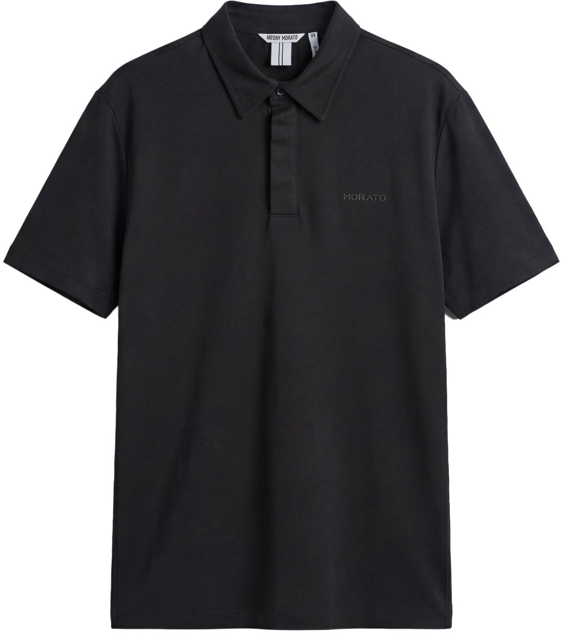 Antony Morato POLO SLIM FIT IN SOFT COTTON WITH FOAM LOGO Zwart