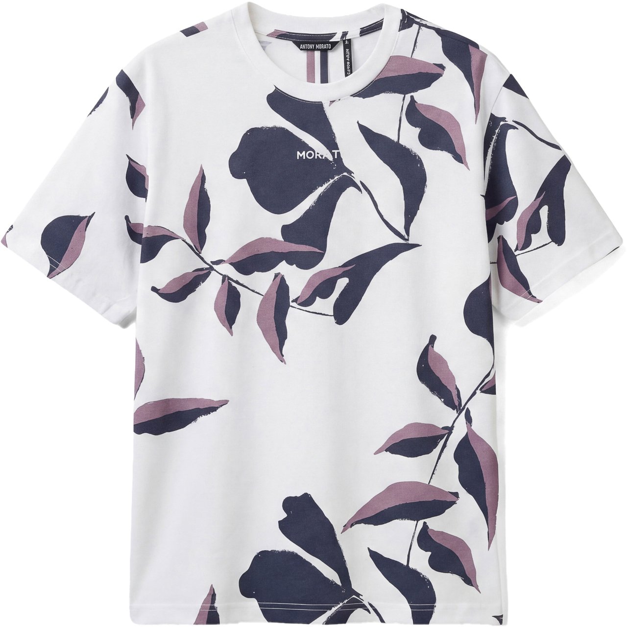 Antony Morato T-SHIRT RELAXED FIT IN PRINTED COTTON FABRIC WITH EMBROIDERED LOGO Beige