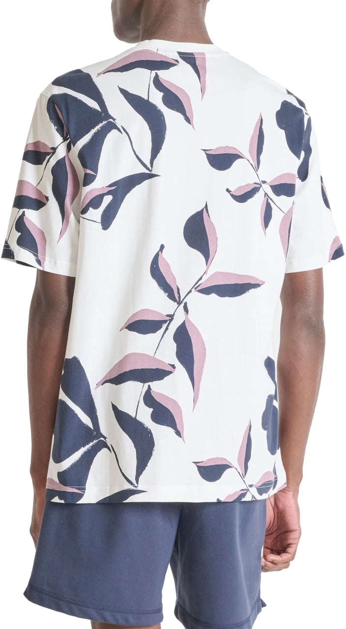 Antony Morato T-SHIRT RELAXED FIT IN PRINTED COTTON FABRIC WITH EMBROIDERED LOGO Beige