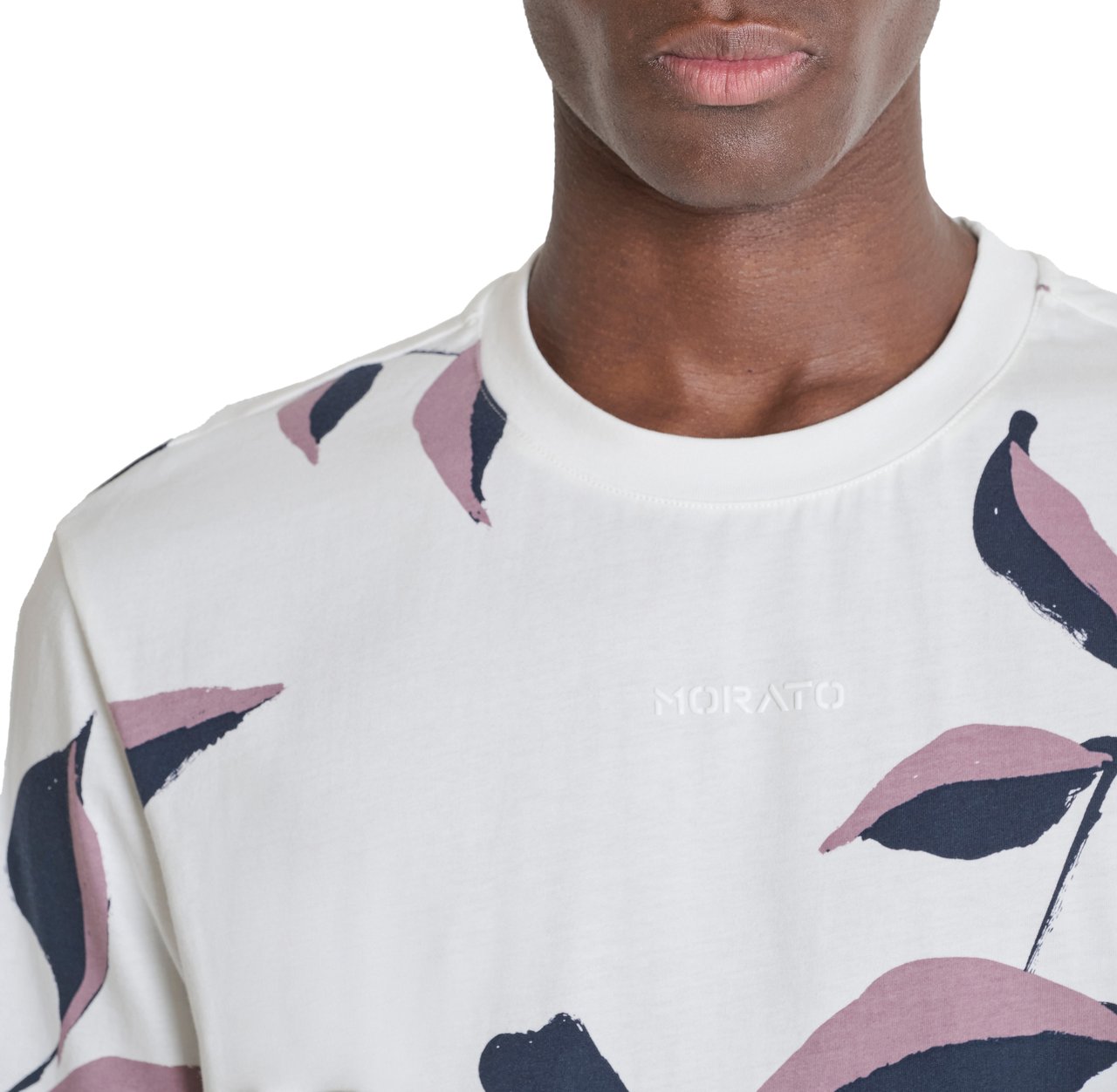 Antony Morato T-SHIRT RELAXED FIT IN PRINTED COTTON FABRIC WITH EMBROIDERED LOGO Beige