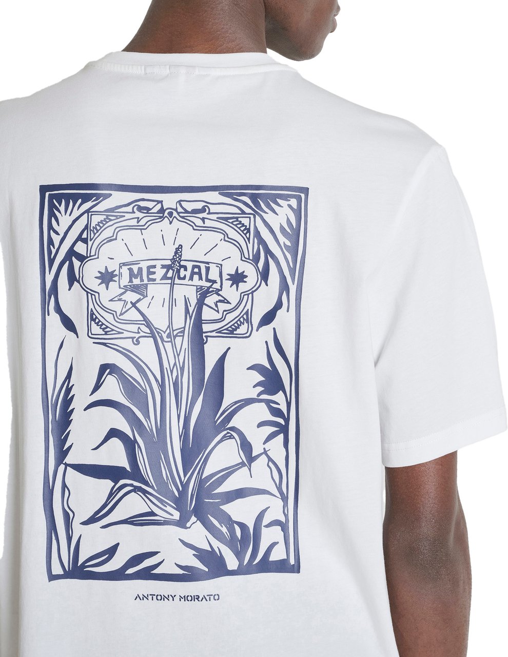 Antony Morato T-SHIRT RELAXED FIT IN DOBBY JERSEY FABRIC WITH PRINT ON HEART SIDE AND BACK SIDE Beige