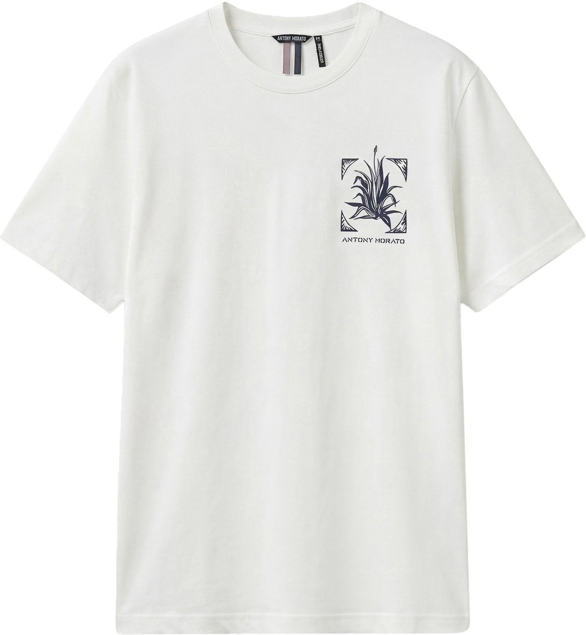 Antony Morato T-SHIRT RELAXED FIT IN DOBBY JERSEY FABRIC WITH PRINT ON HEART SIDE AND BACK SIDE Beige