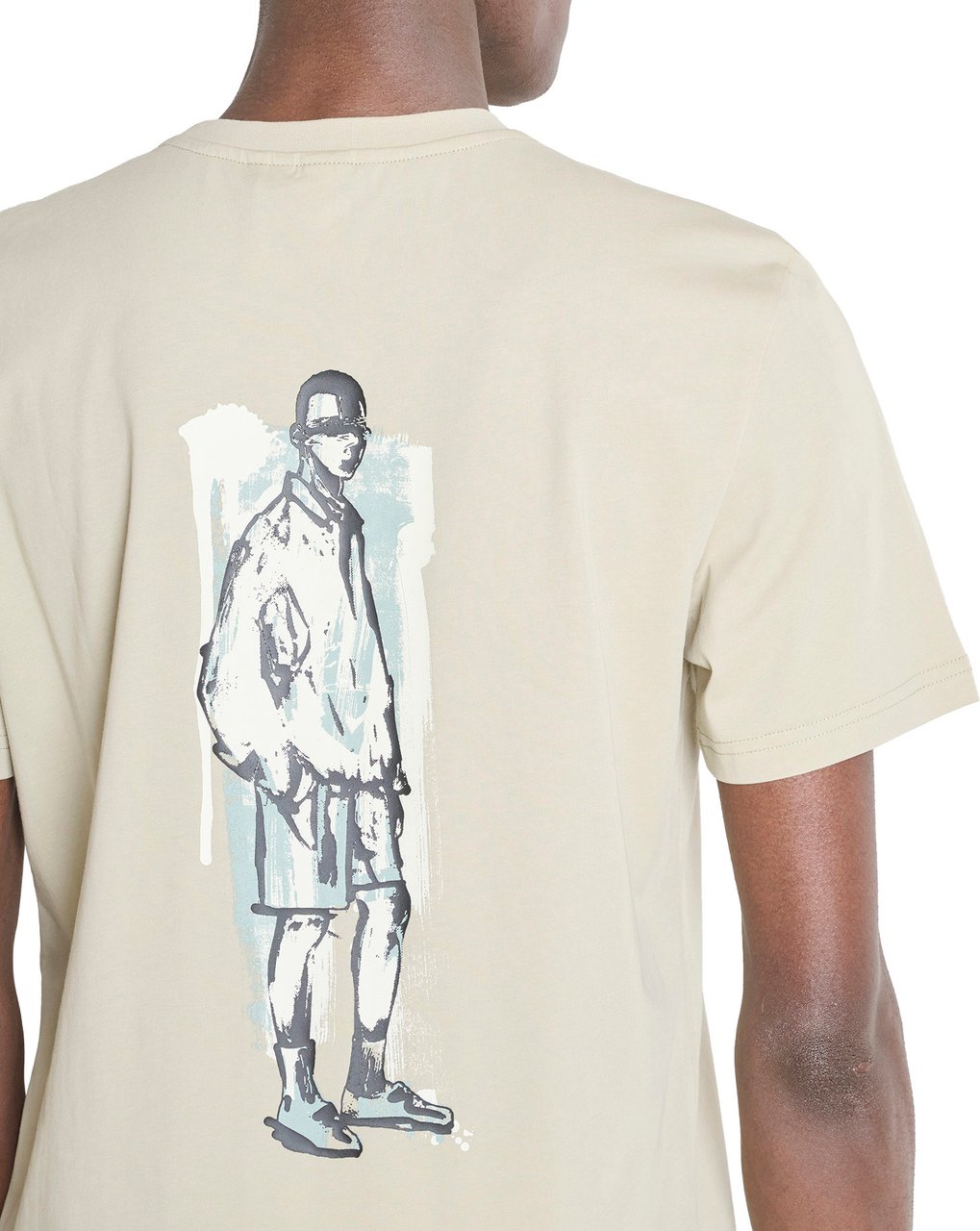 Antony Morato T-SHIRT REGULAR FIT IN JERSEY COTTON FABRIC WITH LOGO PRINT ON FORNT AND MAN PRINT ON BAKC SIDE Divers