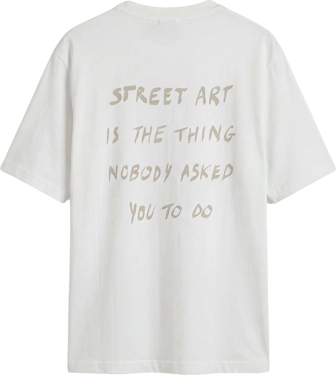 Antony Morato T-SHIRT RELAXED FIT IN DOBBY JERSEY FABRIC WITH MATT PLASTICPRINT ON FRONT AND BACK Beige