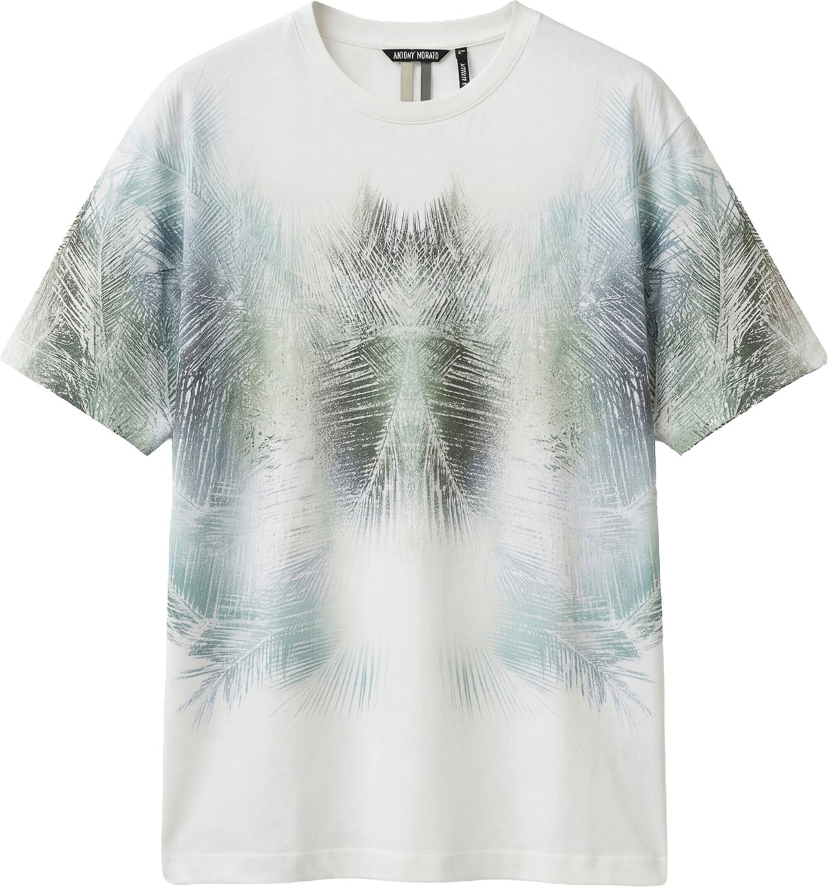 Antony Morato T-SHIRT REGULAR FIT IN JERSEY COTTON FABRIC WITH WATER PRINT AND RUBBER INJECTION LOGO PRINT ON BACK Beige