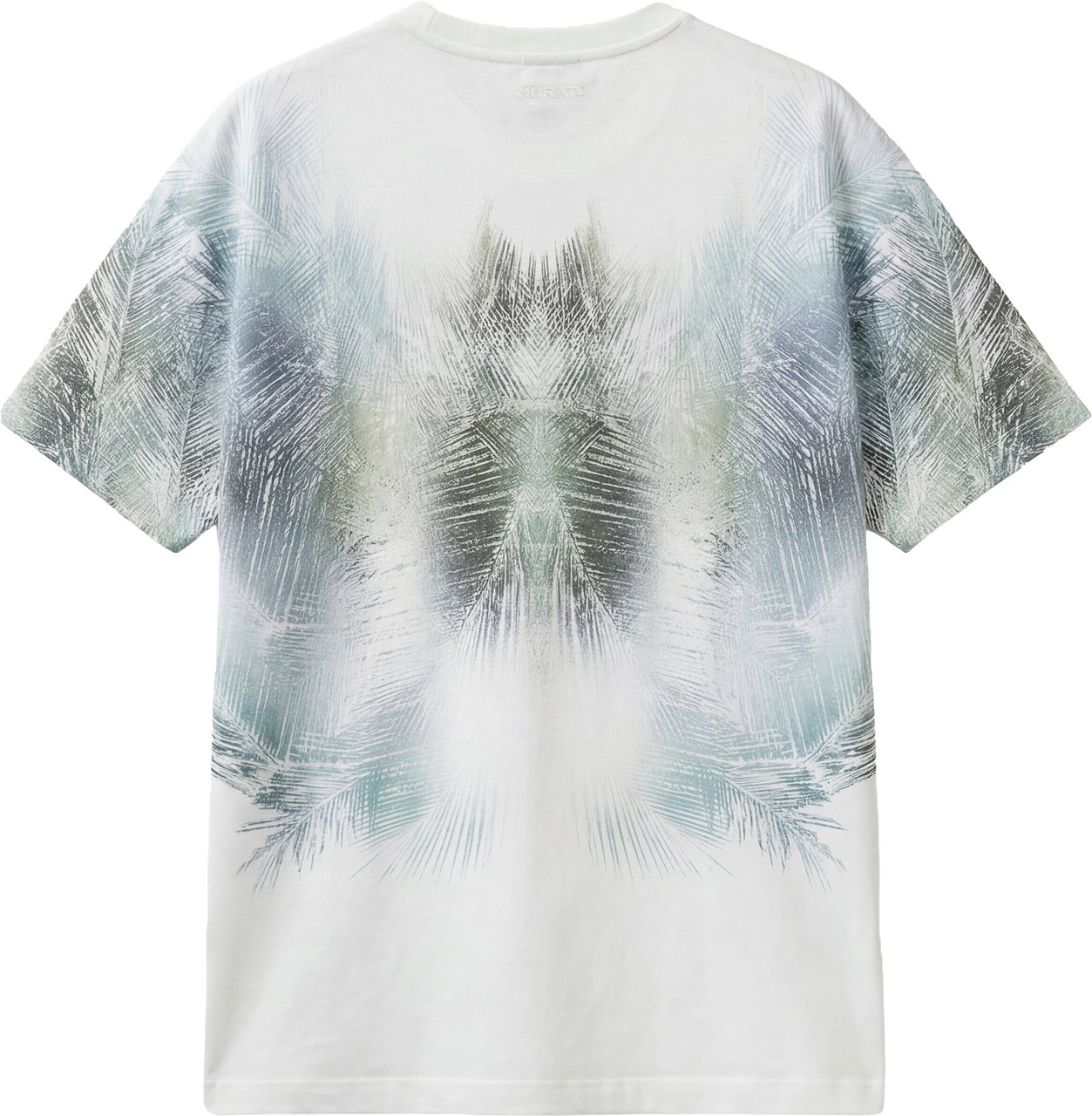 Antony Morato T-SHIRT REGULAR FIT IN JERSEY COTTON FABRIC WITH WATER PRINT AND RUBBER INJECTION LOGO PRINT ON BACK Beige