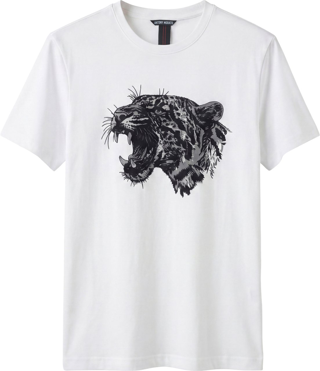 Antony Morato T-SHIRT REGULAR  FIT IN JERSEY COTTON FABRIC WITH MATT PLASTIC AND FLOCK PRINT Beige