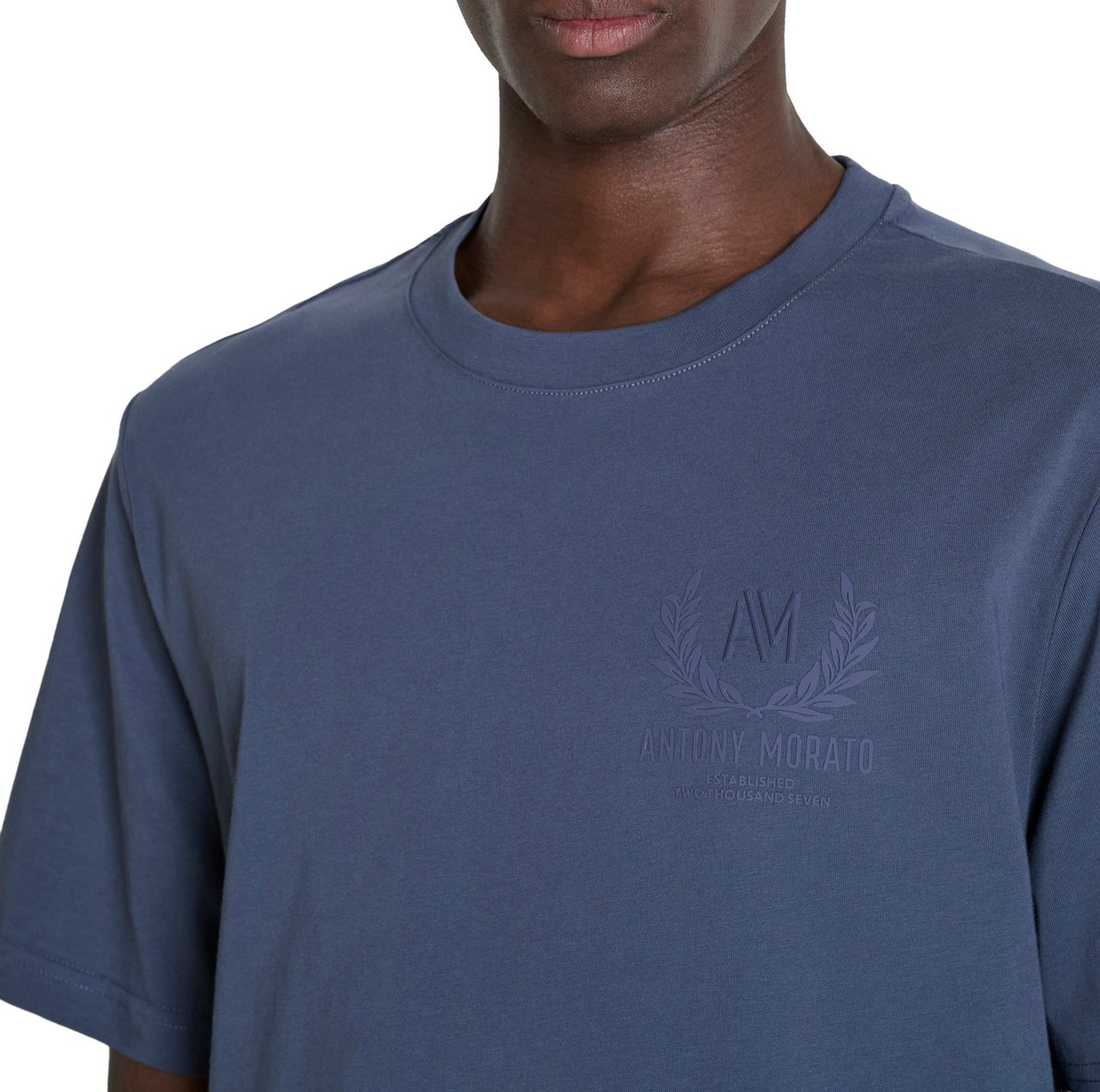 Antony Morato T-SHIRT RELAXED FIT IN JERSEY COTTON FABRIC WITH PLASTIC PRINT ON FRONT AND BACK Paars