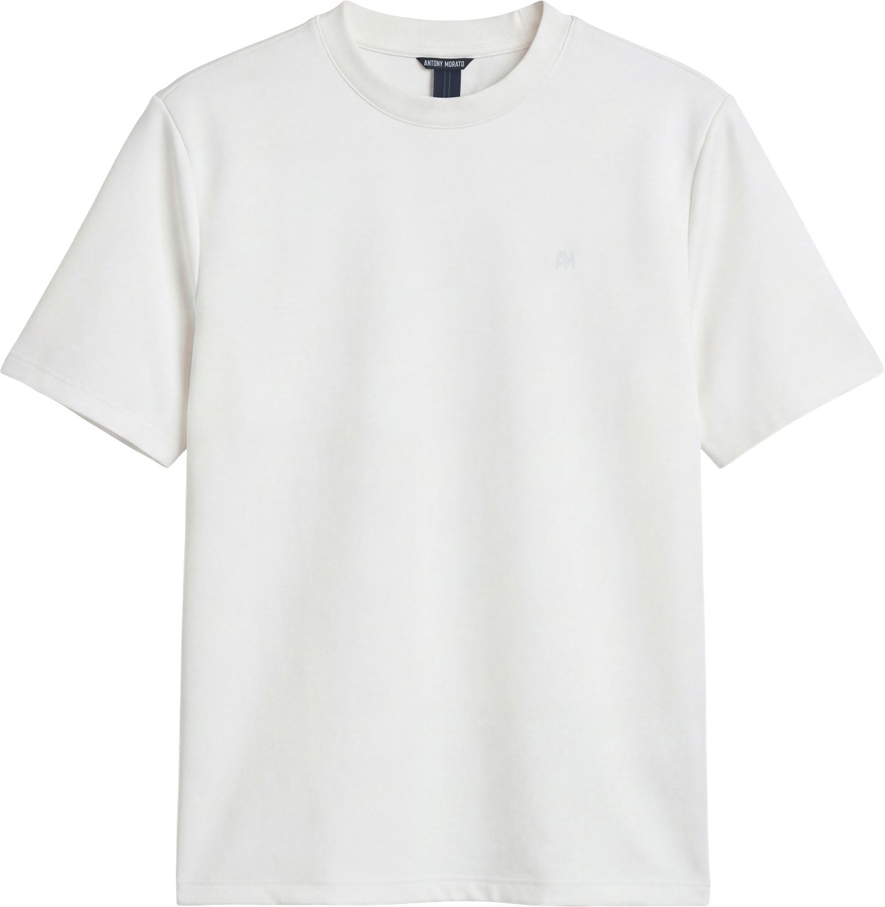 Antony Morato T-SHIRT RELAXED FIT IN STRETCH SCUBA WITH LOGO ON HEART Wit