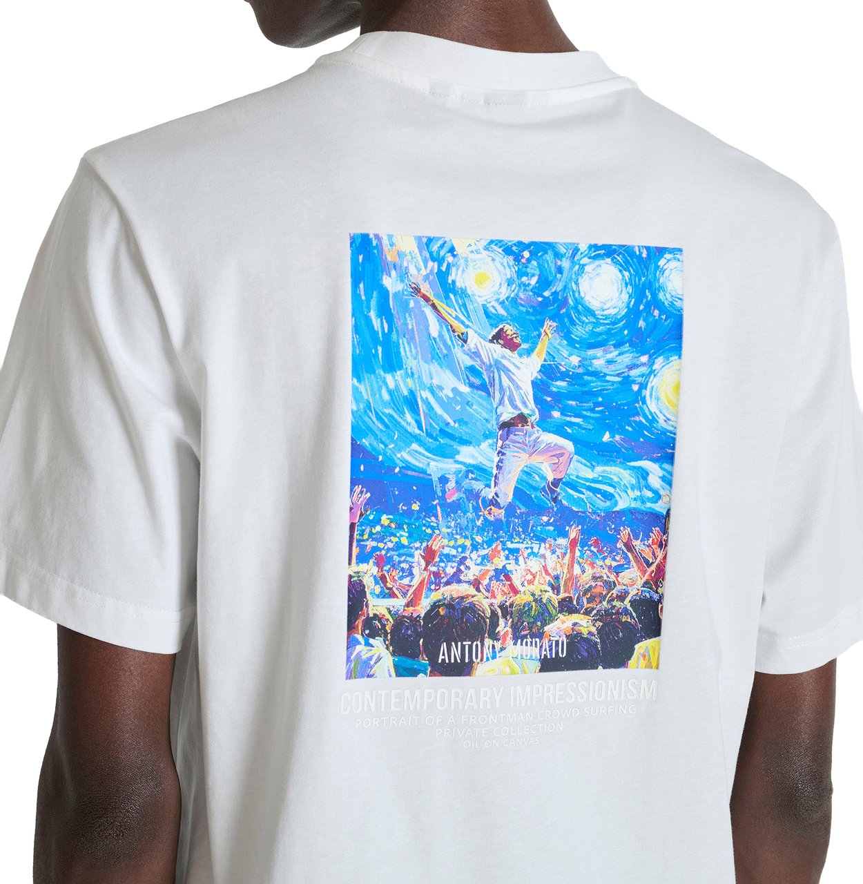 Antony Morato T-SHIRT RELAXED FIT IN JERSEY COTTON FABRIC WITH PRINT ON FRONT Beige