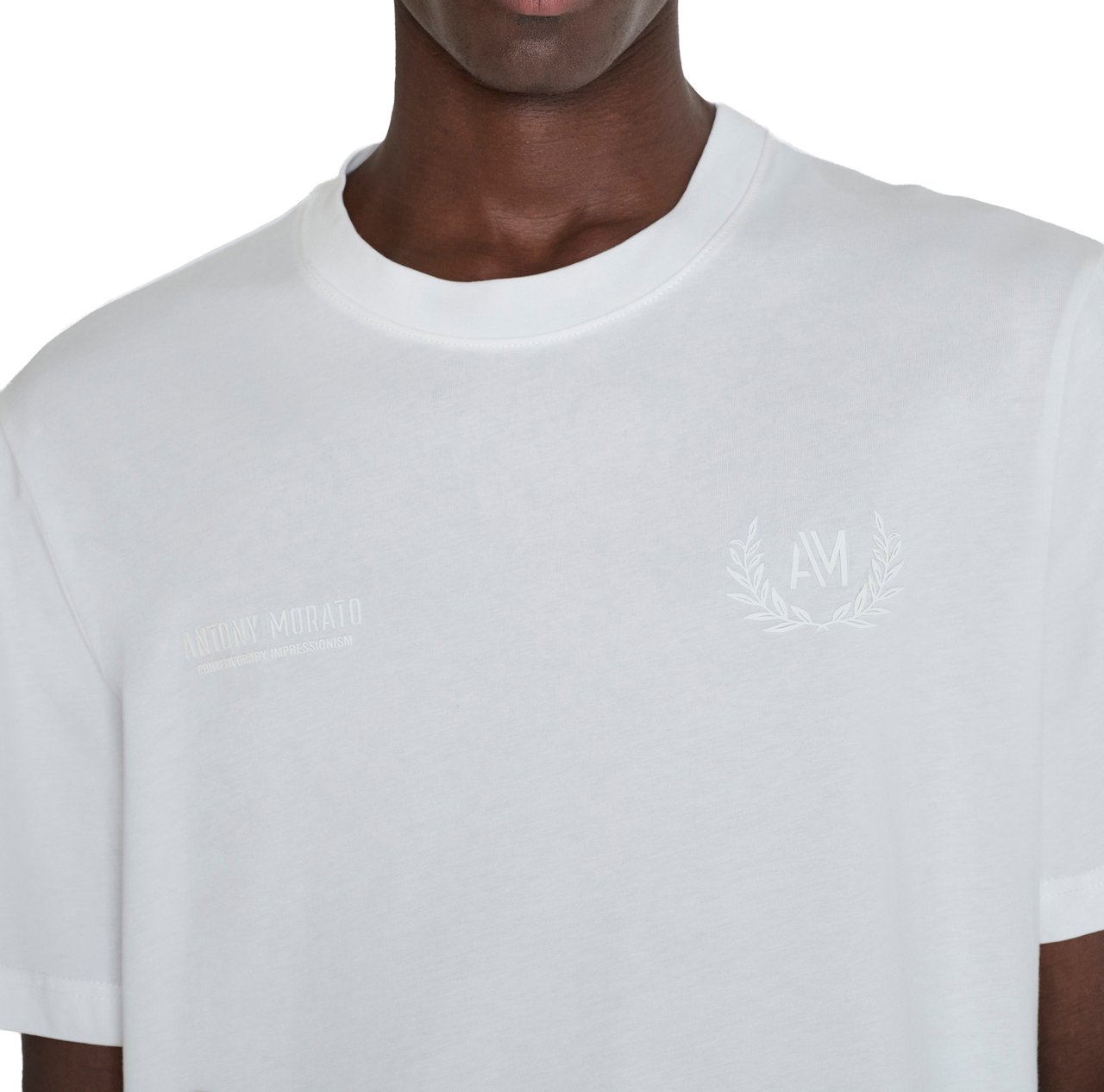 Antony Morato T-SHIRT RELAXED FIT IN JERSEY COTTON FABRIC WITH PRINT ON FRONT Beige