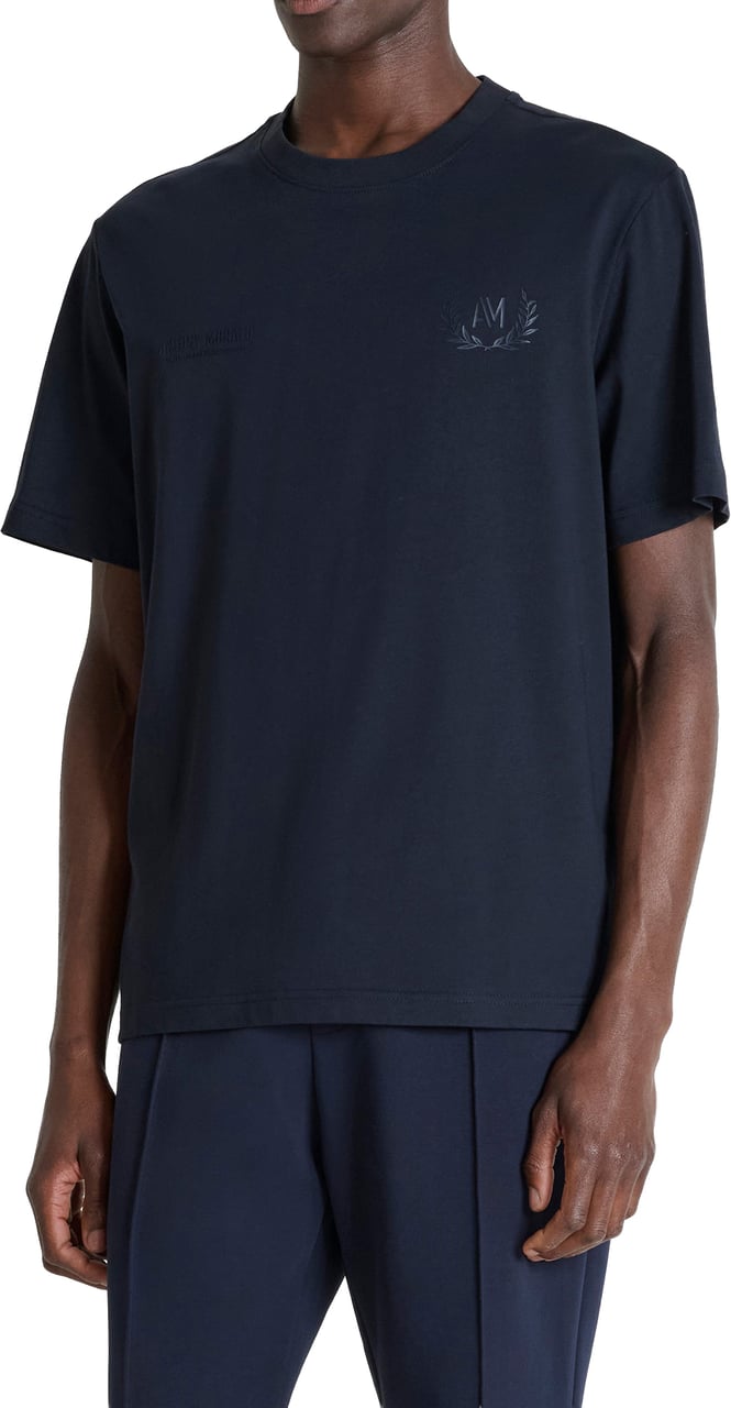Antony Morato T-SHIRT RELAXED FIT IN JERSEY COTTON FABRIC WITH PRINT ON FRONT Blauw