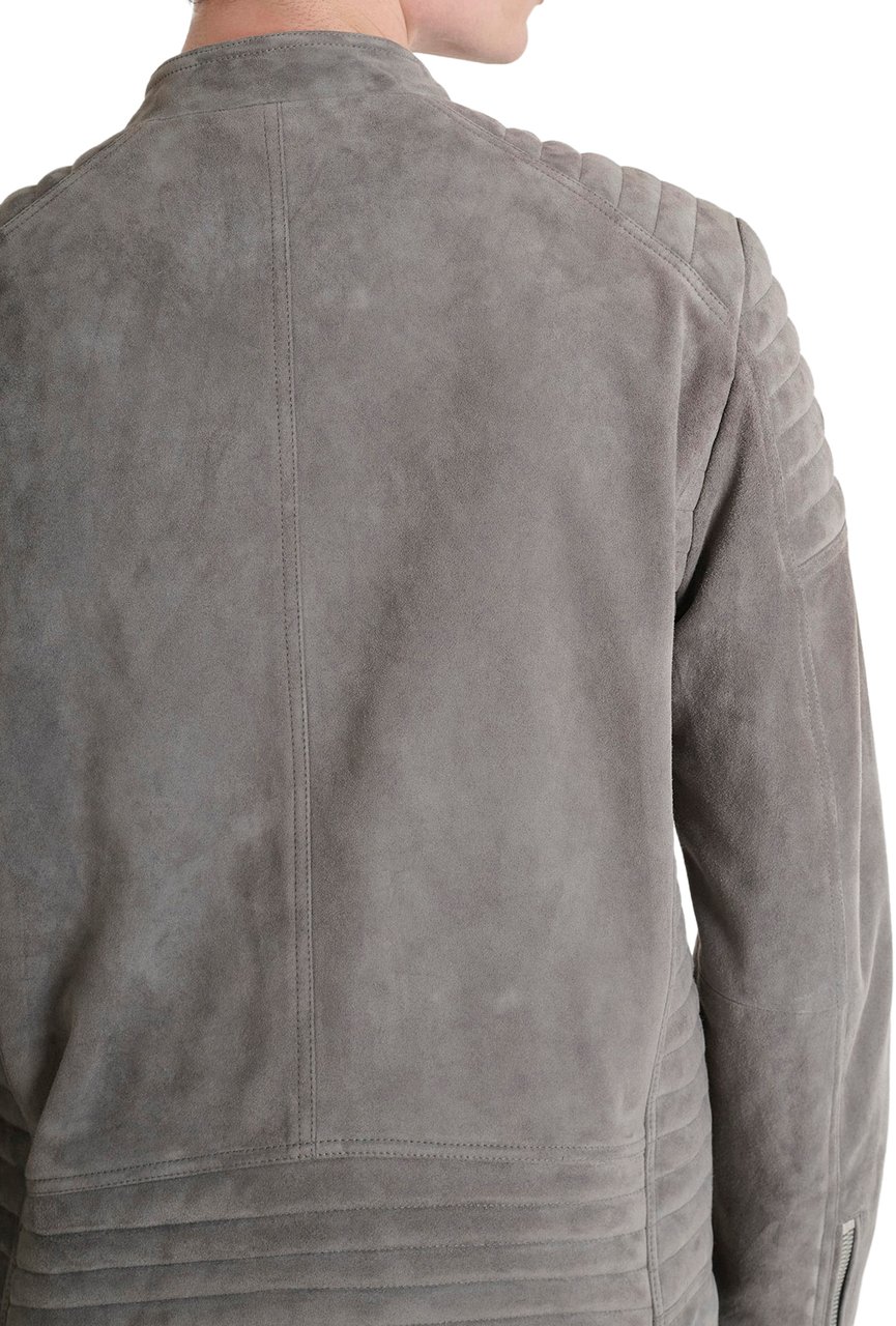 Antony Morato COAT SLIM FIT IN WASHED REAL LEATHER Grijs