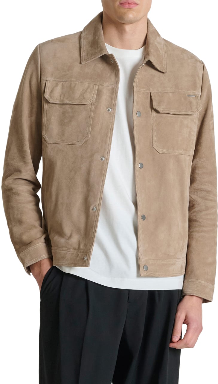 Antony Morato COAT SLIM FIT IN SUEDE REAL LEATHER Divers