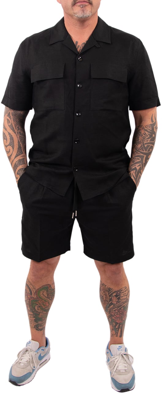 Antony Morato Super Short Neil Regular Fit Linen Zwart