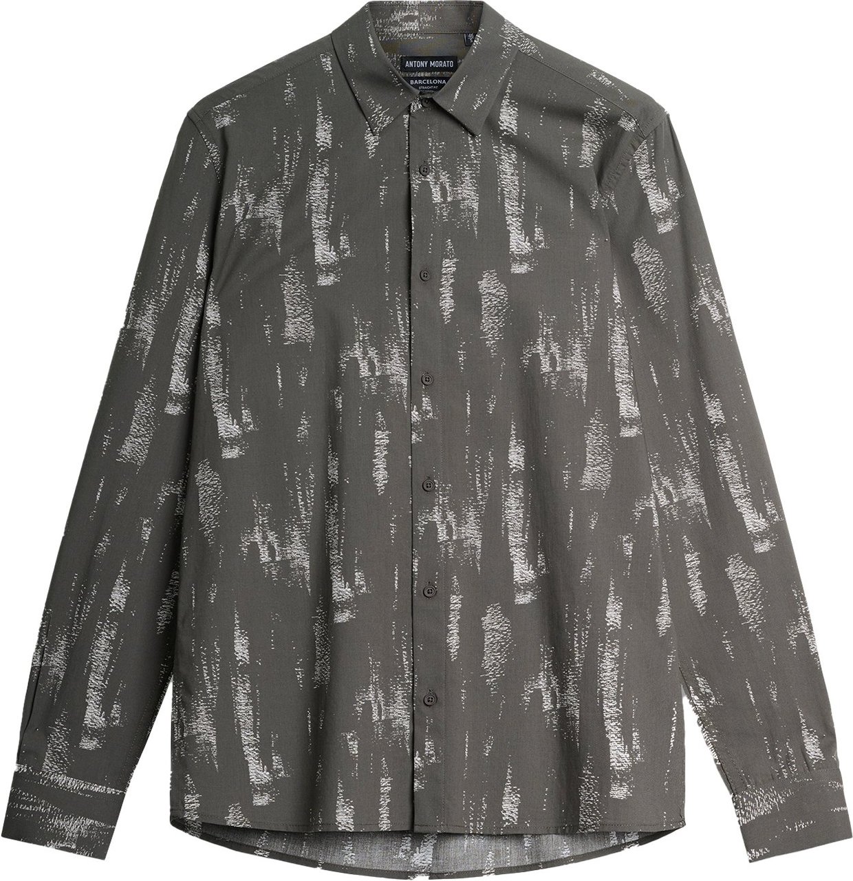 Antony Morato SHIRT BARCELONA REGULAR  STRAIGHT FIT WITH LOGOED METAL BADGE Groen