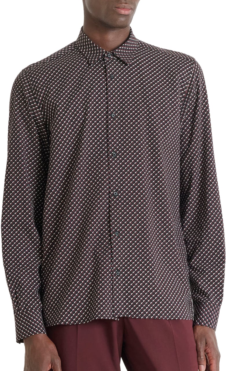 Antony Morato SHIRT BARCELONA REGULAR  STRAIGHT FIT WITH LOGOED BADGE Rood