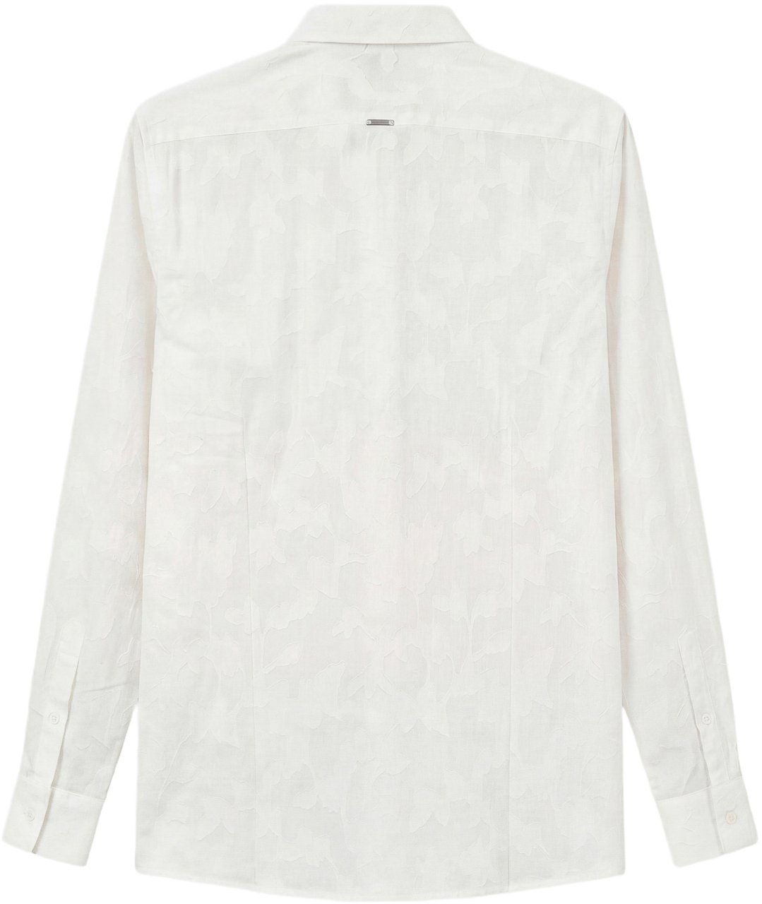 Antony Morato SHIRT BARCELONA REGULAR STRAIGHT FIT IN SOFT TOUCH JACQUARD COTTON FABRIC WITH LOGOED BADGE Beige