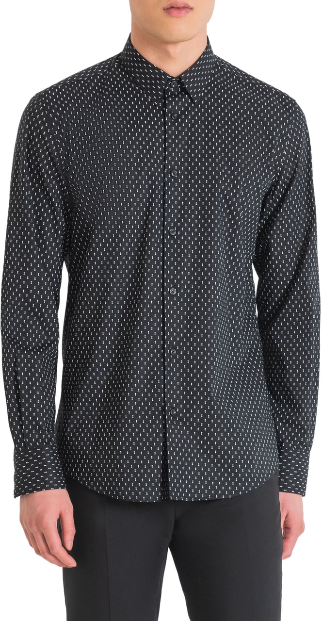 Antony Morato NAPLES SLIM FIT SHIRT WITH SOFT HAND Zwart