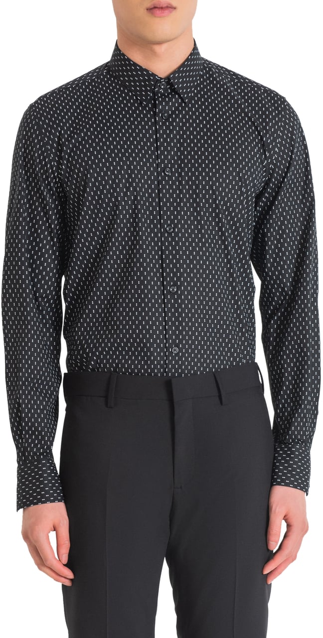 Antony Morato NAPLES SLIM FIT SHIRT WITH SOFT HAND Zwart