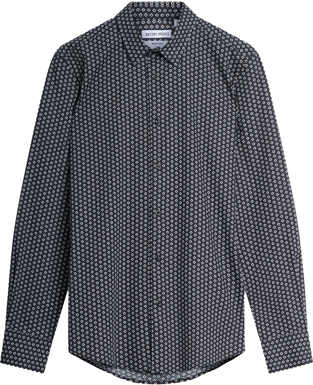 Antony Morato SHIRT NAPOLI SLIM FIT IN SOFT TOUCH PRINTED Zwart