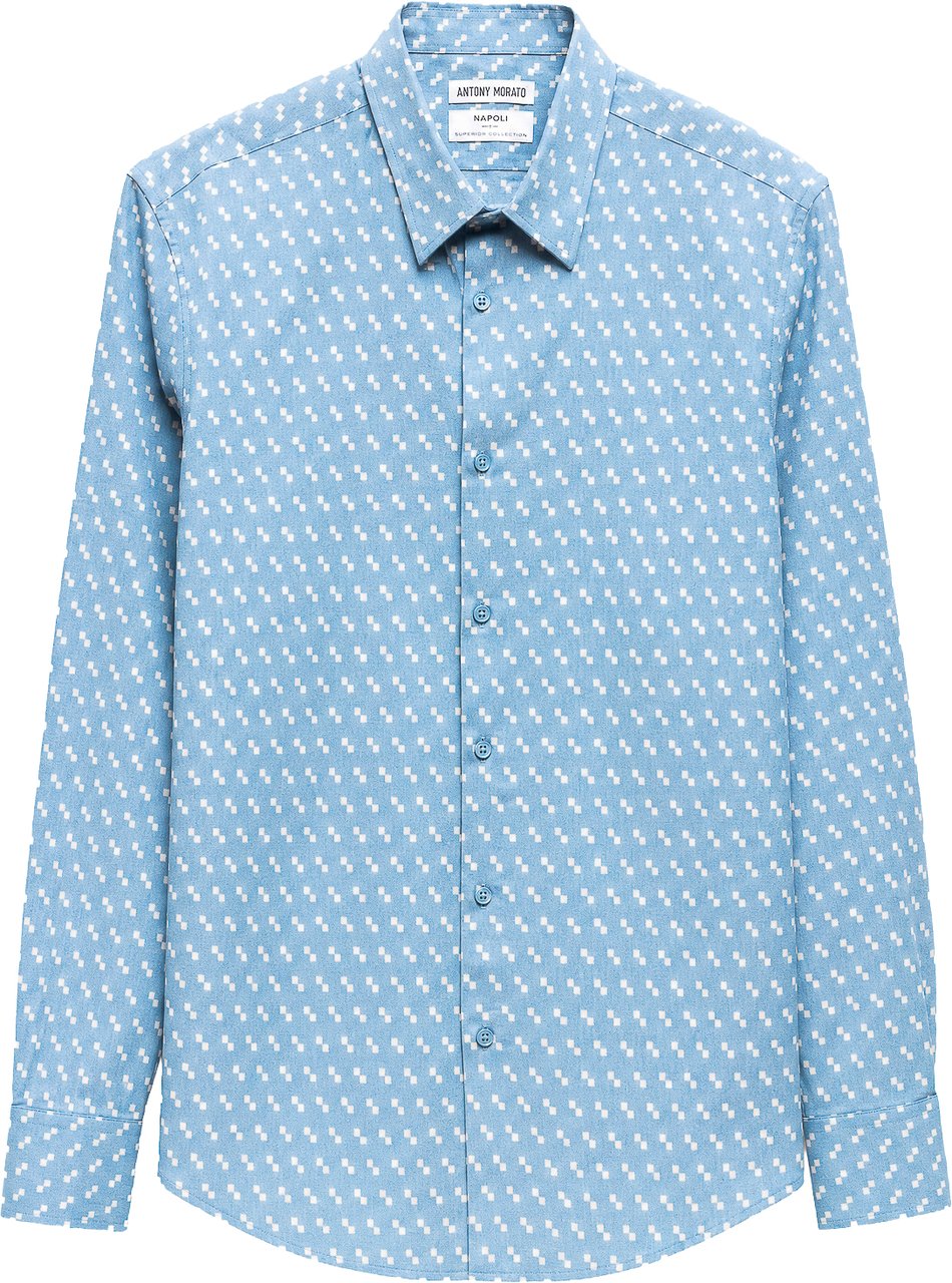 Antony Morato SHIRT NAPOLI SLIM FIT IN SOFT TOUCH Blauw
